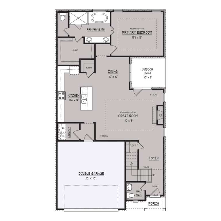 Simmons Floor Plan Regency Homebuilders   Simmons Floorplan First Floor 