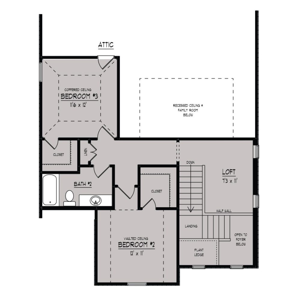 Simmons Floor Plan Regency Homebuilders   Simmons Floorplan Second Floor 